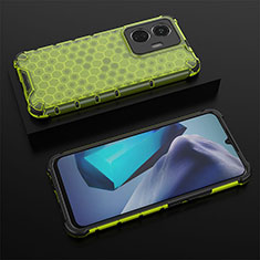 Coque Rebord Contour Silicone et Vitre Transparente Housse Etui 360 Degres AM2 pour Vivo T1 4G Vert