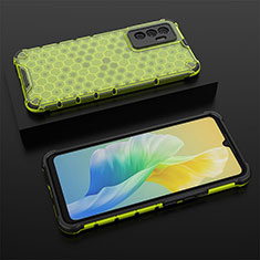 Coque Rebord Contour Silicone et Vitre Transparente Housse Etui 360 Degres AM2 pour Vivo V23e Vert