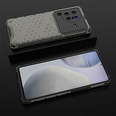 Coque Rebord Contour Silicone et Vitre Transparente Housse Etui 360 Degres AM2 pour Vivo X80 Pro 5G Noir