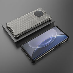 Coque Rebord Contour Silicone et Vitre Transparente Housse Etui 360 Degres AM2 pour Vivo X90 5G Noir