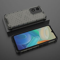 Coque Rebord Contour Silicone et Vitre Transparente Housse Etui 360 Degres AM2 pour Vivo Y02S Noir