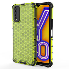 Coque Rebord Contour Silicone et Vitre Transparente Housse Etui 360 Degres AM2 pour Vivo Y11s Vert