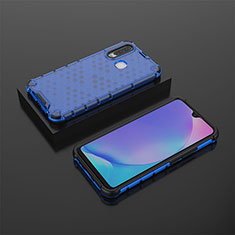 Coque Rebord Contour Silicone et Vitre Transparente Housse Etui 360 Degres AM2 pour Vivo Y17 Bleu