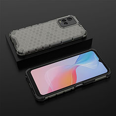 Coque Rebord Contour Silicone et Vitre Transparente Housse Etui 360 Degres AM2 pour Vivo Y21a Noir