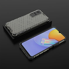 Coque Rebord Contour Silicone et Vitre Transparente Housse Etui 360 Degres AM2 pour Vivo Y31 (2021) Noir