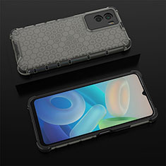 Coque Rebord Contour Silicone et Vitre Transparente Housse Etui 360 Degres AM2 pour Vivo Y72t Noir