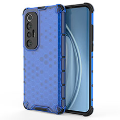 Coque Rebord Contour Silicone et Vitre Transparente Housse Etui 360 Degres AM2 pour Xiaomi Mi 10S 5G Bleu