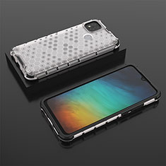 Coque Rebord Contour Silicone et Vitre Transparente Housse Etui 360 Degres AM2 pour Xiaomi POCO C3 Blanc