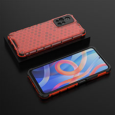 Coque Rebord Contour Silicone et Vitre Transparente Housse Etui 360 Degres AM2 pour Xiaomi Poco M4 Pro 5G Rouge