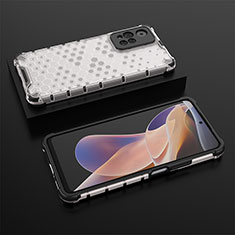 Coque Rebord Contour Silicone et Vitre Transparente Housse Etui 360 Degres AM2 pour Xiaomi Poco X4 NFC Blanc