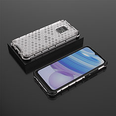 Coque Rebord Contour Silicone et Vitre Transparente Housse Etui 360 Degres AM2 pour Xiaomi Redmi 10X Pro 5G Blanc