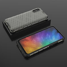 Coque Rebord Contour Silicone et Vitre Transparente Housse Etui 360 Degres AM2 pour Xiaomi Redmi 9A Noir