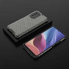 Coque Rebord Contour Silicone et Vitre Transparente Housse Etui 360 Degres AM2 pour Xiaomi Redmi K40 Pro 5G Noir