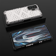 Coque Rebord Contour Silicone et Vitre Transparente Housse Etui 360 Degres AM2 pour Xiaomi Redmi K50 Gaming AMG F1 5G Blanc