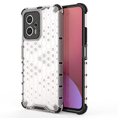 Coque Rebord Contour Silicone et Vitre Transparente Housse Etui 360 Degres AM2 pour Xiaomi Redmi K50i 5G Blanc