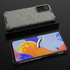 Coque Rebord Contour Silicone et Vitre Transparente Housse Etui 360 Degres AM2 pour Xiaomi Redmi Note 11 Pro 4G Noir