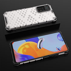 Coque Rebord Contour Silicone et Vitre Transparente Housse Etui 360 Degres AM2 pour Xiaomi Redmi Note 11 Pro 5G Blanc