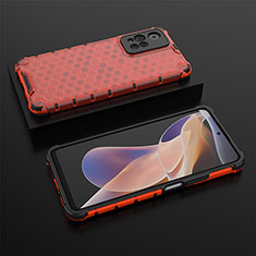 Coque Rebord Contour Silicone et Vitre Transparente Housse Etui 360 Degres AM2 pour Xiaomi Redmi Note 11 Pro+ Plus 5G Rouge