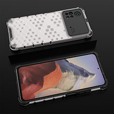 Coque Rebord Contour Silicone et Vitre Transparente Housse Etui 360 Degres AM2 pour Xiaomi Redmi Note 11E Pro 5G Blanc