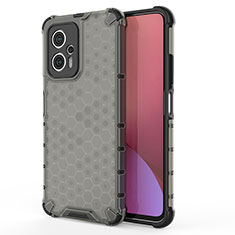 Coque Rebord Contour Silicone et Vitre Transparente Housse Etui 360 Degres AM2 pour Xiaomi Redmi Note 11T Pro 5G Noir