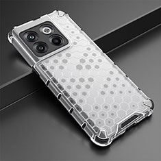 Coque Rebord Contour Silicone et Vitre Transparente Housse Etui 360 Degres AM3 pour OnePlus 10T 5G Blanc