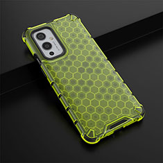 Coque Rebord Contour Silicone et Vitre Transparente Housse Etui 360 Degres AM3 pour OnePlus 9 5G Vert