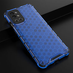 Coque Rebord Contour Silicone et Vitre Transparente Housse Etui 360 Degres AM3 pour OnePlus 9R 5G Bleu