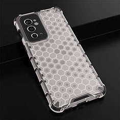 Coque Rebord Contour Silicone et Vitre Transparente Housse Etui 360 Degres AM3 pour OnePlus 9RT 5G Blanc