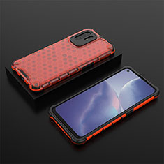 Coque Rebord Contour Silicone et Vitre Transparente Housse Etui 360 Degres AM3 pour Oppo A94 5G Rouge