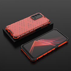 Coque Rebord Contour Silicone et Vitre Transparente Housse Etui 360 Degres AM3 pour Oppo K9 5G Rouge