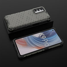 Coque Rebord Contour Silicone et Vitre Transparente Housse Etui 360 Degres AM3 pour Oppo K9 Pro 5G Noir