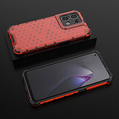 Coque Rebord Contour Silicone et Vitre Transparente Housse Etui 360 Degres AM3 pour Oppo Reno9 5G Rouge