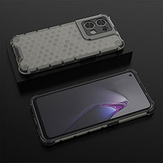 Coque Rebord Contour Silicone et Vitre Transparente Housse Etui 360 Degres AM3 pour Oppo Reno9 Pro 5G Noir