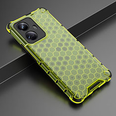 Coque Rebord Contour Silicone et Vitre Transparente Housse Etui 360 Degres AM3 pour Realme 10 Pro+ Plus 5G Vert