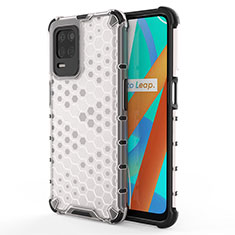 Coque Rebord Contour Silicone et Vitre Transparente Housse Etui 360 Degres AM3 pour Realme 8s 5G Blanc