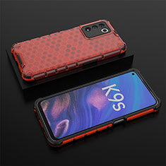 Coque Rebord Contour Silicone et Vitre Transparente Housse Etui 360 Degres AM3 pour Realme 9 SE 5G Rouge