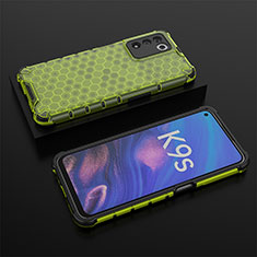 Coque Rebord Contour Silicone et Vitre Transparente Housse Etui 360 Degres AM3 pour Realme 9 SE 5G Vert