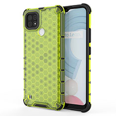 Coque Rebord Contour Silicone et Vitre Transparente Housse Etui 360 Degres AM3 pour Realme C21 Vert