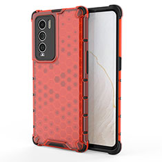 Coque Rebord Contour Silicone et Vitre Transparente Housse Etui 360 Degres AM3 pour Realme GT Master Explorer 5G Rouge