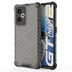 Coque Rebord Contour Silicone et Vitre Transparente Housse Etui 360 Degres AM3 pour Realme GT Neo 3T 5G Noir