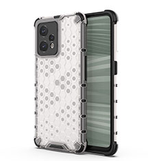 Coque Rebord Contour Silicone et Vitre Transparente Housse Etui 360 Degres AM3 pour Realme Narzo 50 Pro 5G Blanc