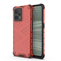 Coque Rebord Contour Silicone et Vitre Transparente Housse Etui 360 Degres AM3 pour Realme Narzo 50 Pro 5G Rouge