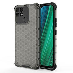 Coque Rebord Contour Silicone et Vitre Transparente Housse Etui 360 Degres AM3 pour Realme Narzo 50A Noir