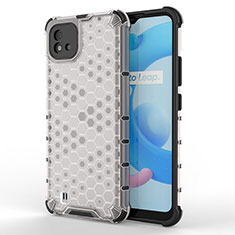 Coque Rebord Contour Silicone et Vitre Transparente Housse Etui 360 Degres AM3 pour Realme Narzo 50i Blanc