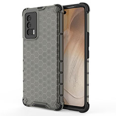 Coque Rebord Contour Silicone et Vitre Transparente Housse Etui 360 Degres AM3 pour Vivo iQOO 7 India 5G Noir