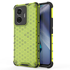 Coque Rebord Contour Silicone et Vitre Transparente Housse Etui 360 Degres AM3 pour Vivo T1 4G Vert