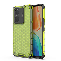 Coque Rebord Contour Silicone et Vitre Transparente Housse Etui 360 Degres AM3 pour Vivo T1 5G Vert