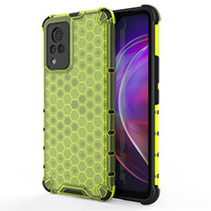 Coque Rebord Contour Silicone et Vitre Transparente Housse Etui 360 Degres AM3 pour Vivo V21s 5G Vert