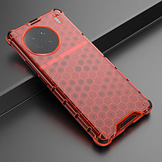 Coque Rebord Contour Silicone et Vitre Transparente Housse Etui 360 Degres AM3 pour Vivo X90 5G Rouge