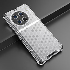 Coque Rebord Contour Silicone et Vitre Transparente Housse Etui 360 Degres AM3 pour Vivo X90 Pro+ Plus 5G Blanc